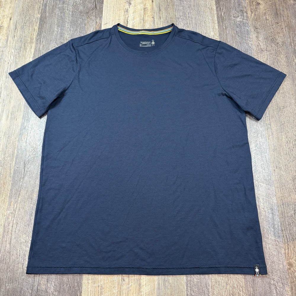 Smartwool Merino Sport 150 T-Shirt Men XL Navy Blue Performance Short Sleeve Tee